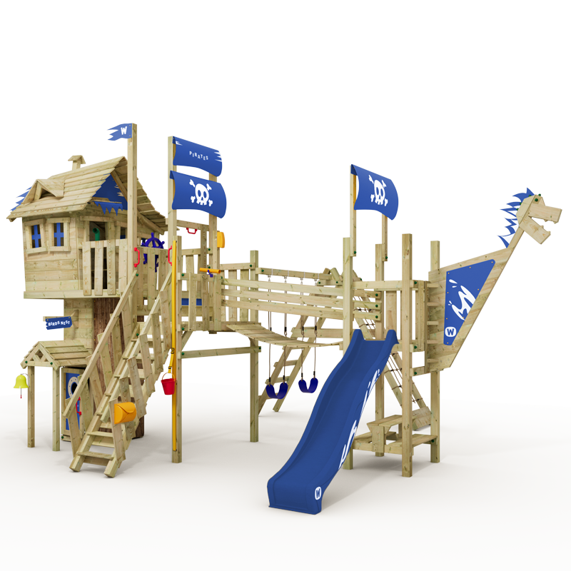 Aire de jeux Wickey Prime NeverLand Gold Edition sans Toboggan spirale