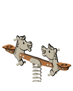 Jeu sur ressort duo Wickey PRO cheval "Jockey" (Ancrage béton)  100260