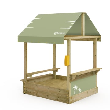 Bacs à sable avec toit et table de pique-nique Wickey Dinky 115x135x28 cm  835204