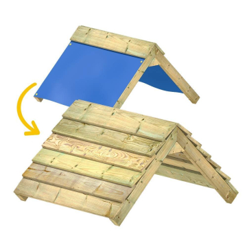Extension de toit en bâche vers toit en bois 89  620128