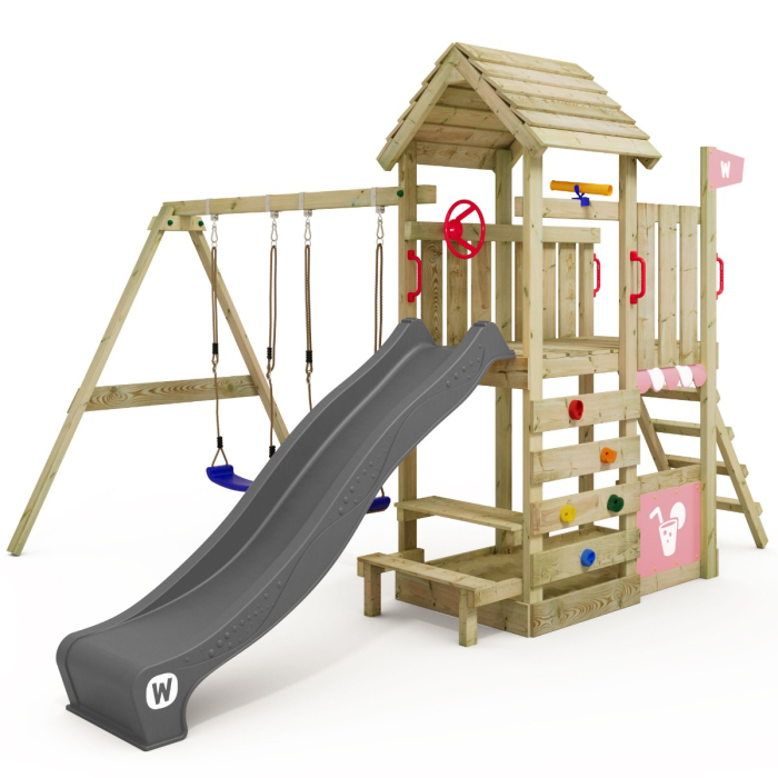 Aire de jeux et sport d'intérieur en bois pour les enfants dès 6 mois