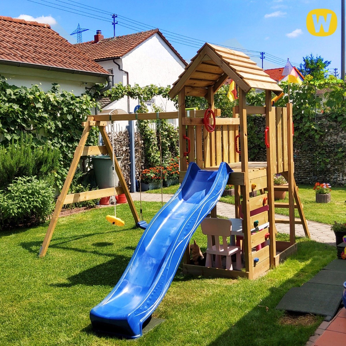 Aire de jeux Wickey MultiFlyer avec toit en bois 812092_k