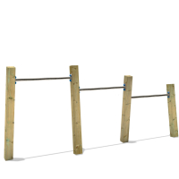 Barre de gym GIANT Powerbar avec 3 barres de gym en acier inoxydable  613979